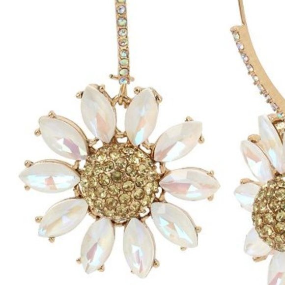Betsey Johnson Daisy Flower Drop Earrings - Picture 3 of 6